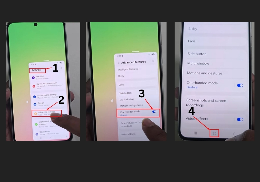 Use One Hand Mode In Samsung A56