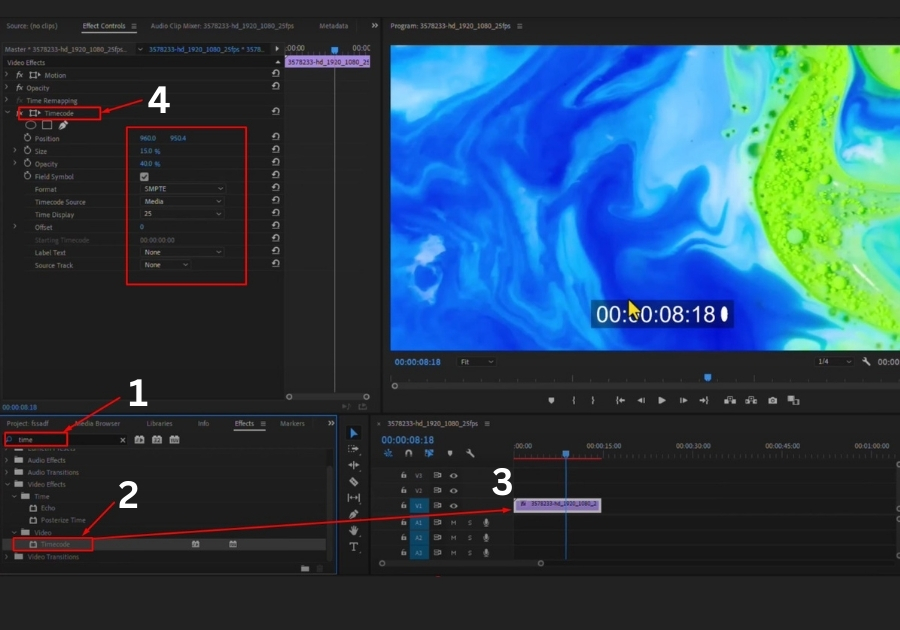 Add Timer in Premiere Pro
