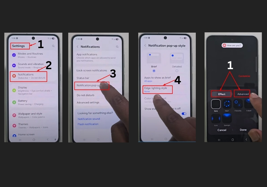 Enable Edge Lighting In Samsung A56