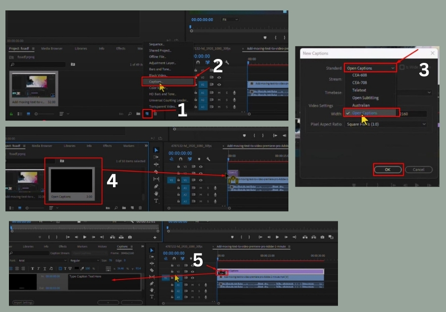 Add Subtitles in Videos in Premiere Pro