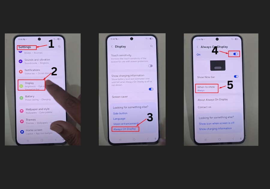 Enable Always On Display In Samsung Galaxy A56