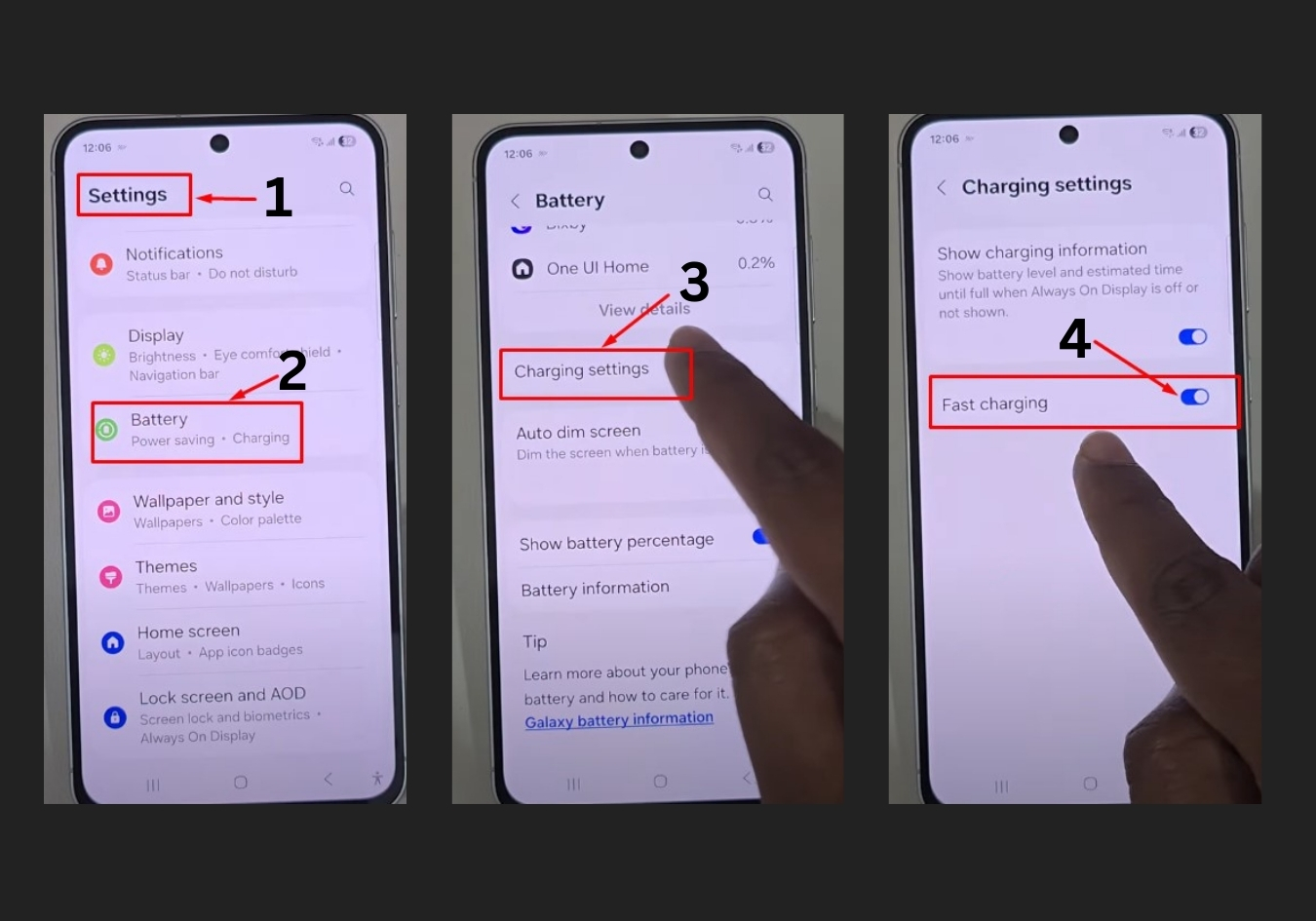 Enable Fast Charging Samsung A56