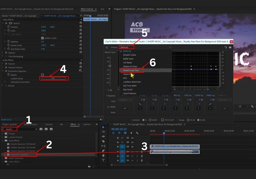 Make Audio Sound Muffled on Premiere Pro