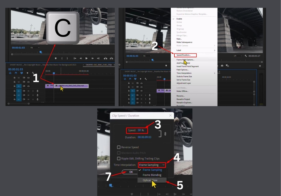 Add Slow Motion in Premiere Pro