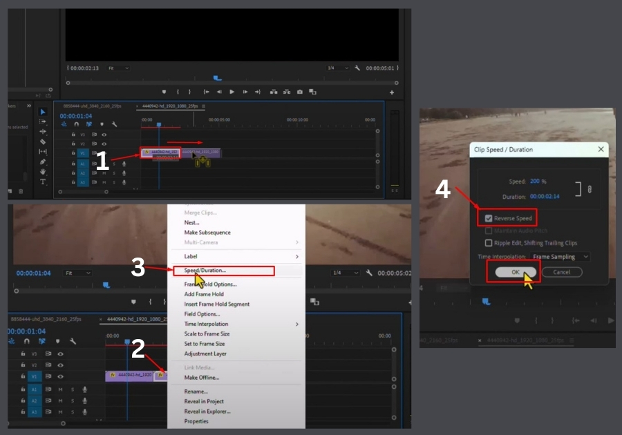 Reverse Video in Premiere Pro