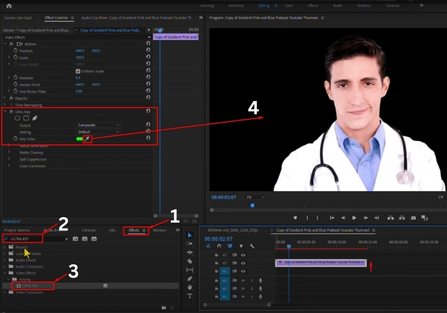 Remove Green Screen in Premiere Pro