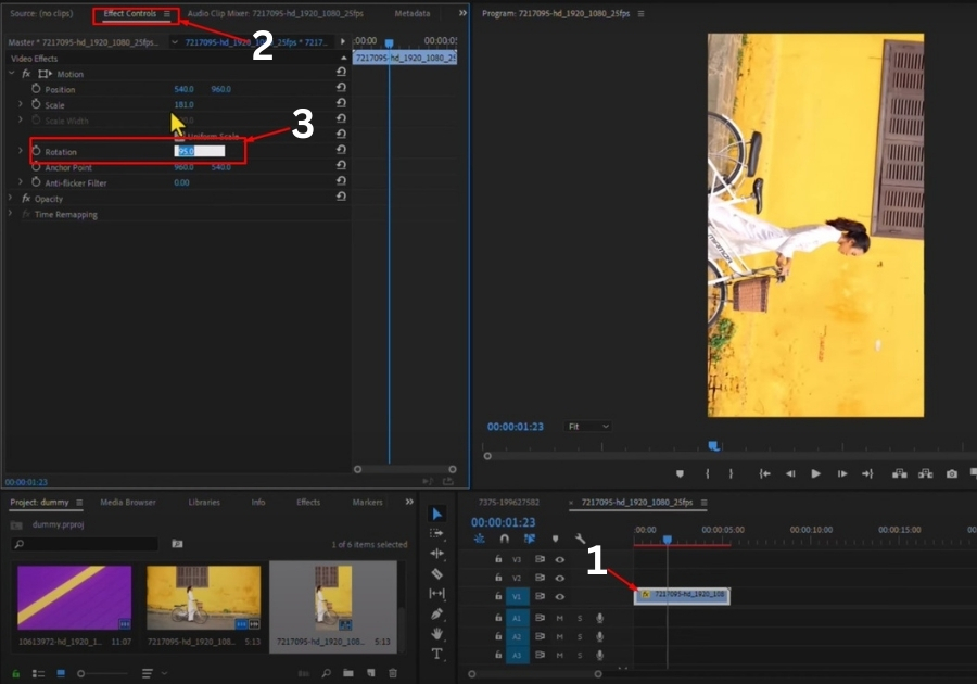 Rotate Your Video Clip in Premiere Pro