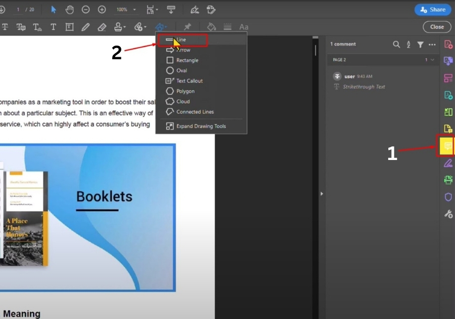 Draw Line in PDF