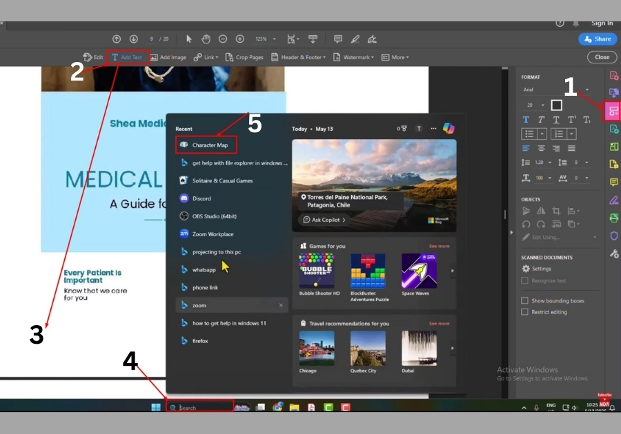 Add Symbols in PDF with Adobe Acrobat 