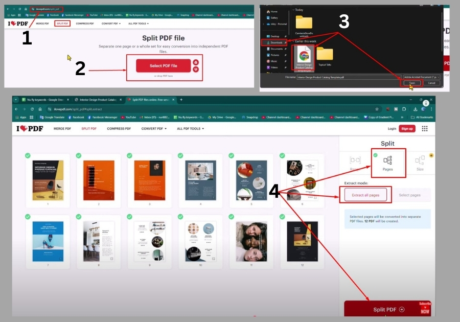 Split a PDF File into Multiple Files Online
