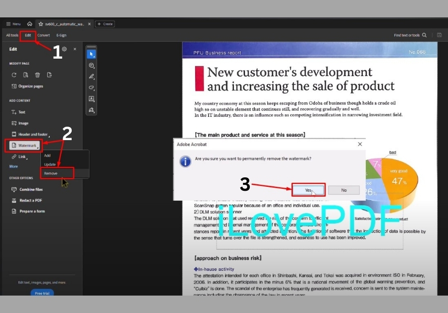 Remove Watermark from a PDF in Adobe Reader