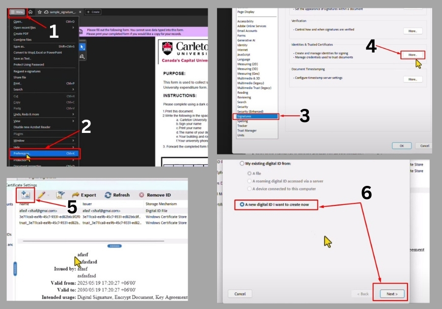 Create a Digital Signature in PDF