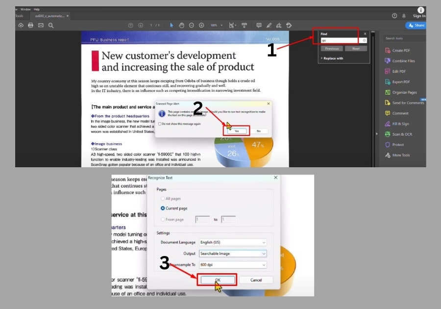 Make a PDF Searchable in Adobe Acrobat