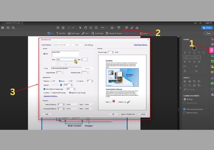 Add a Watermark in Your PDF