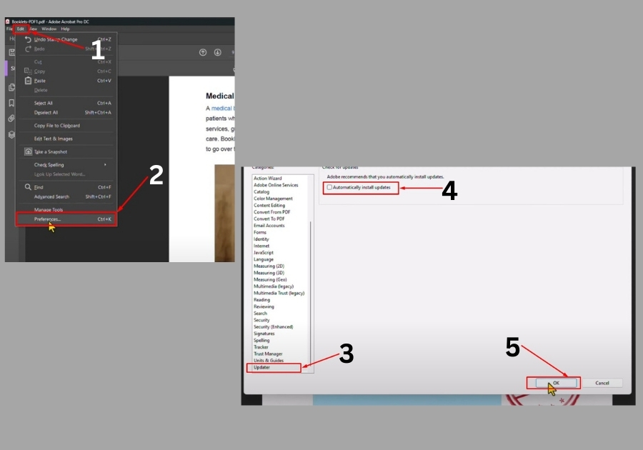 Turn Off the Update on PDF