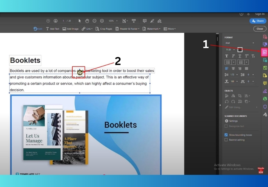 Rotate a Text Box in PDF