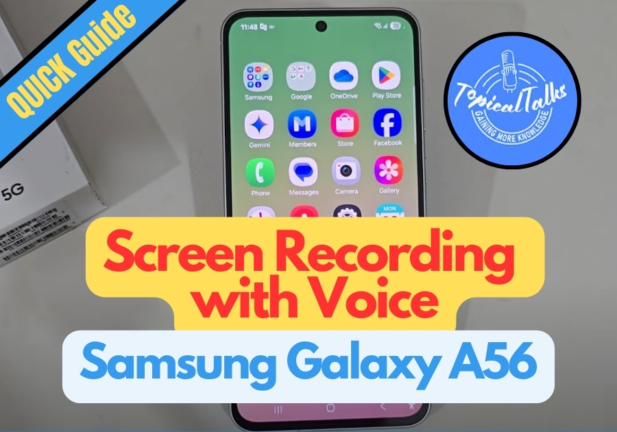 How To Do Screen Recording On Samsung A56 With Voice