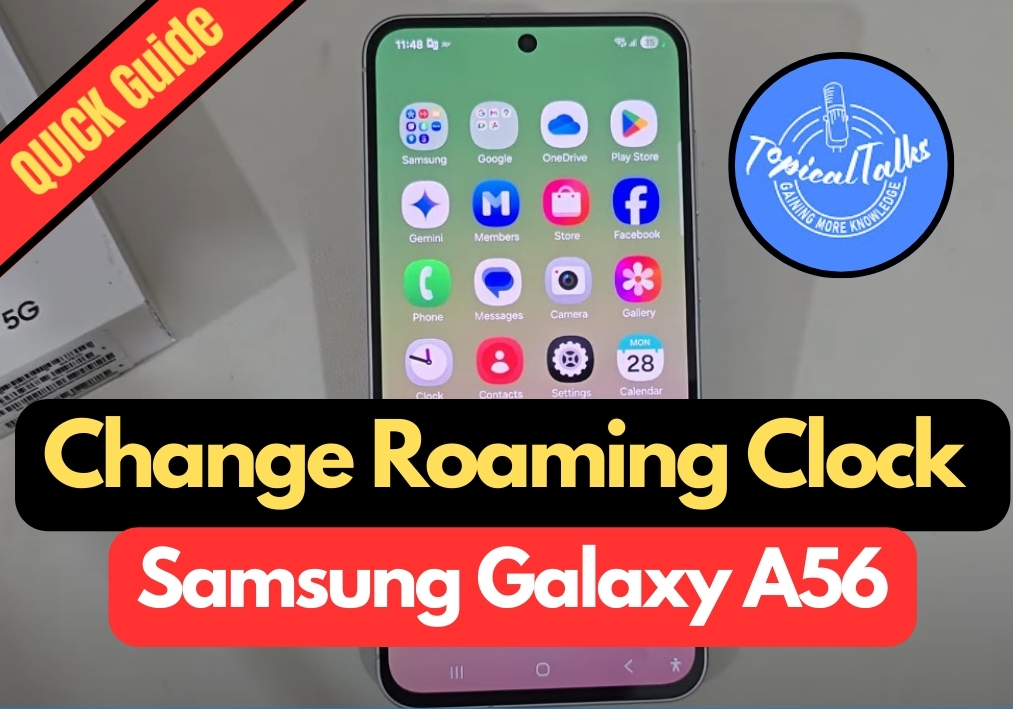 How To Change Roaming Clock Samsung Galaxy A56