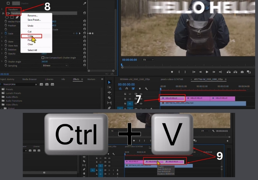 Use PopUp Text Animation in Premiere Pro 1