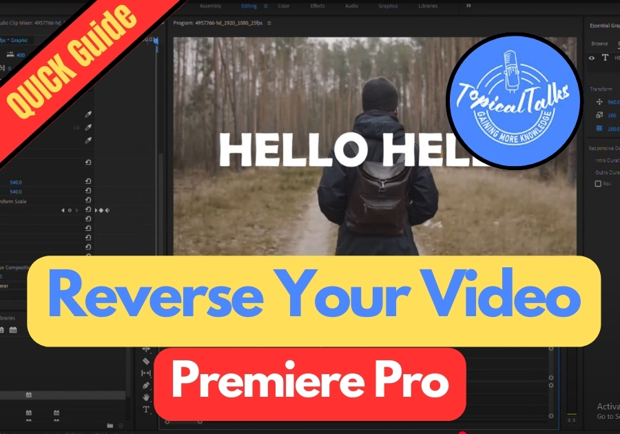 How to Reverse Video in Premiere Pro