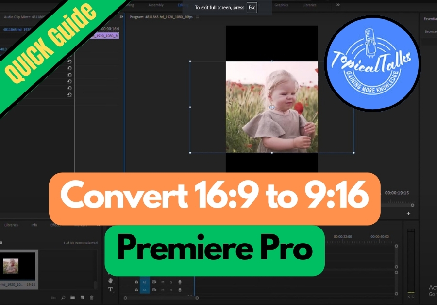 How to Convert 16:9 to 9:16 in Premiere Pro
