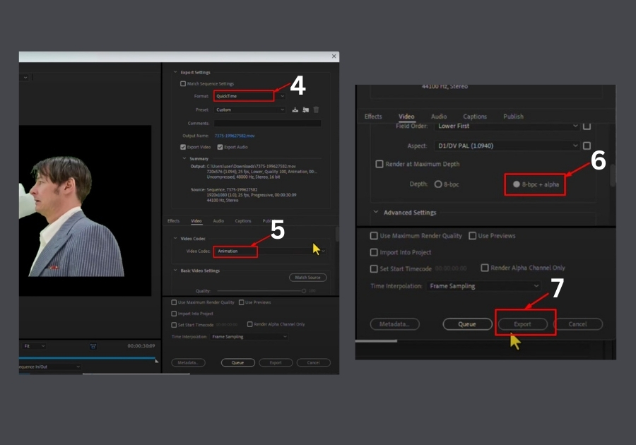 Render Transparent Video in Premiere Pro 1