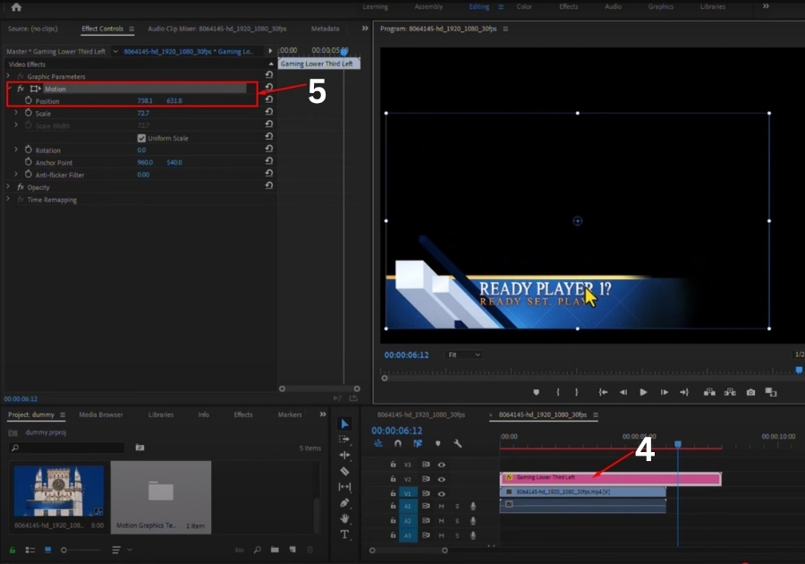Add Lower Thirds in Premiere Pro 1