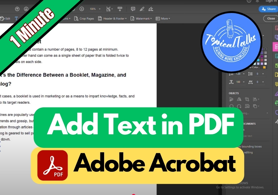 How to Add Text in Adobe Acrobat