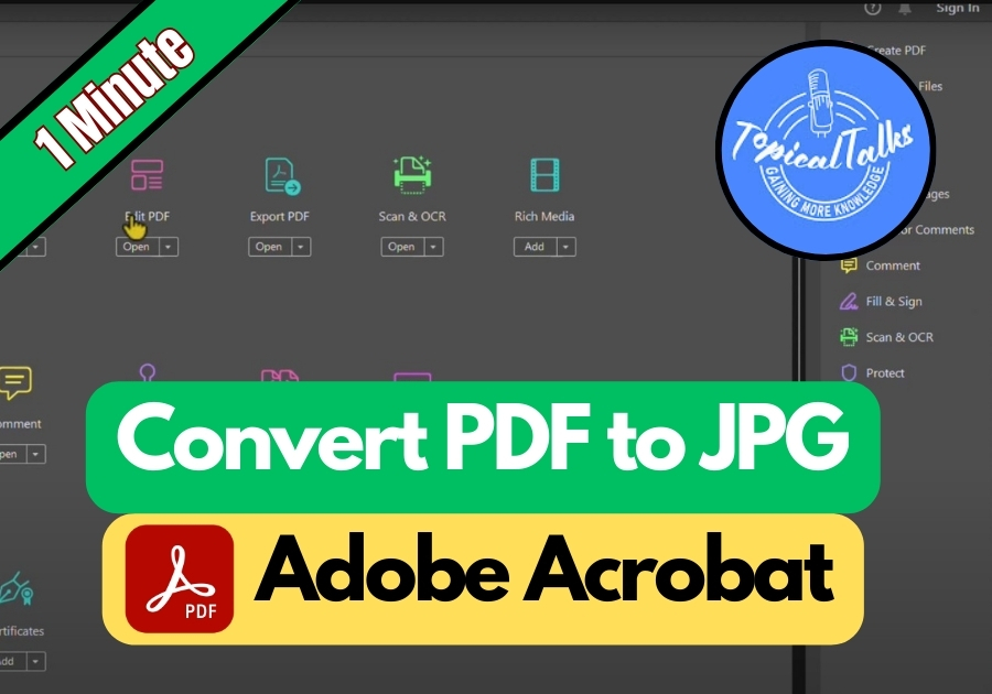 How to Convert PDF to JPG in Adobe Acrobat