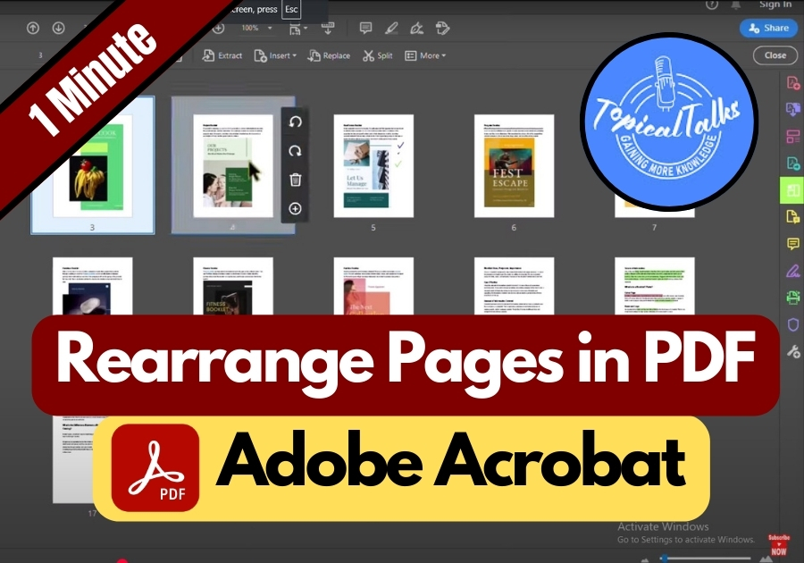 How to Rearrange Pages in PDF Adobe Acrobat