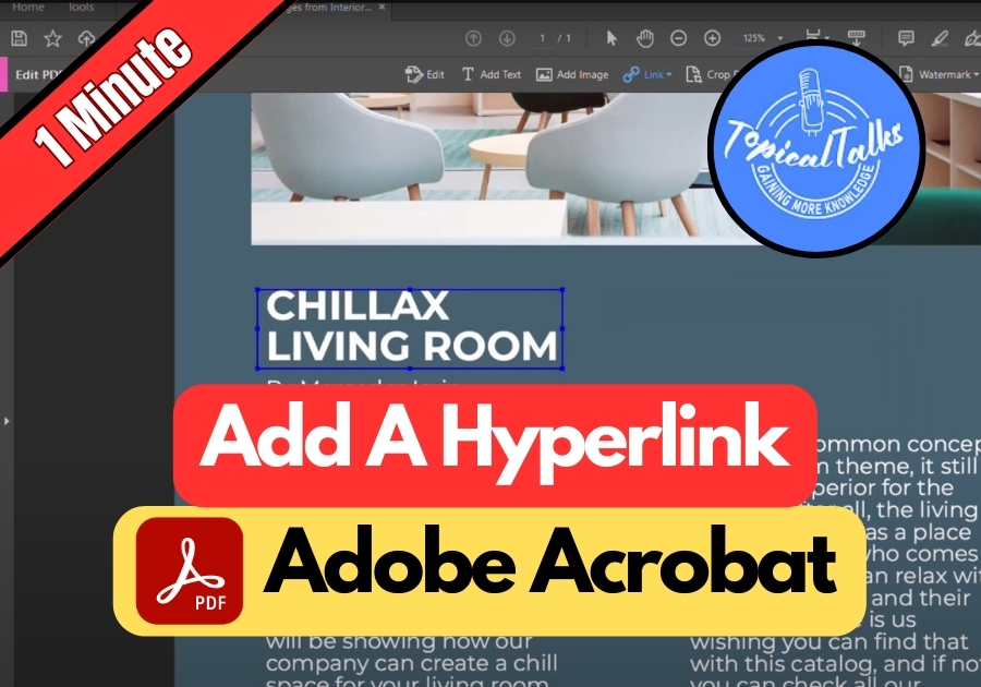 How To Add A Hyperlink In Adobe Acrobat