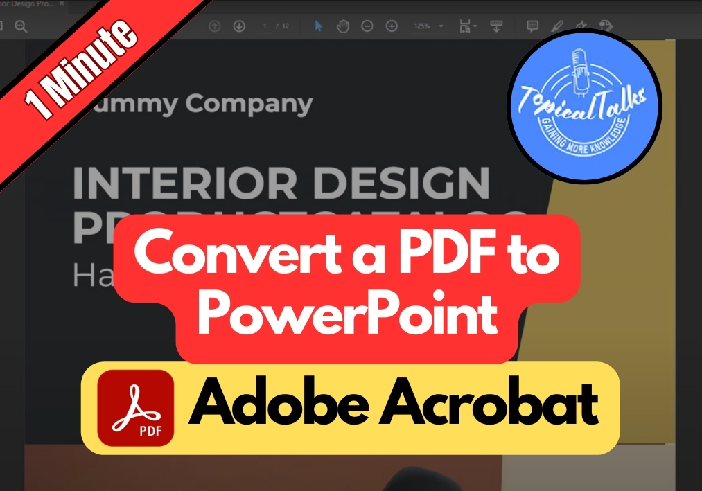 How to Convert a PDF to PowerPoint in Adobe Acrobat