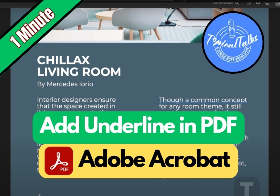 How to Underline in PDF Adobe Reader