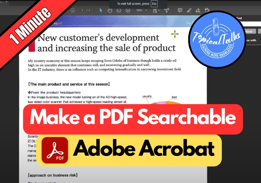 How to Make a PDF Searchable in Adobe Acrobat