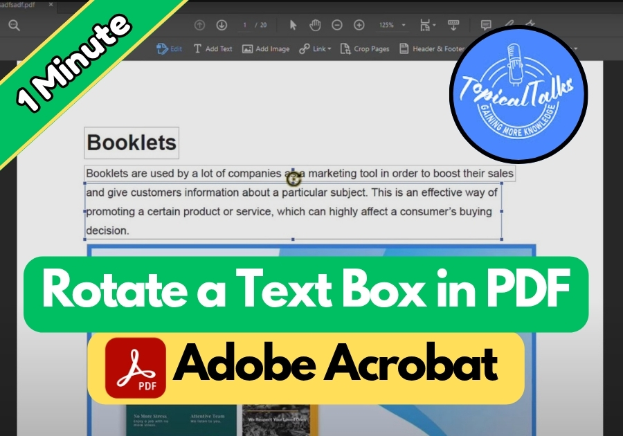 How to Rotate a Text Box in Adobe Acrobat