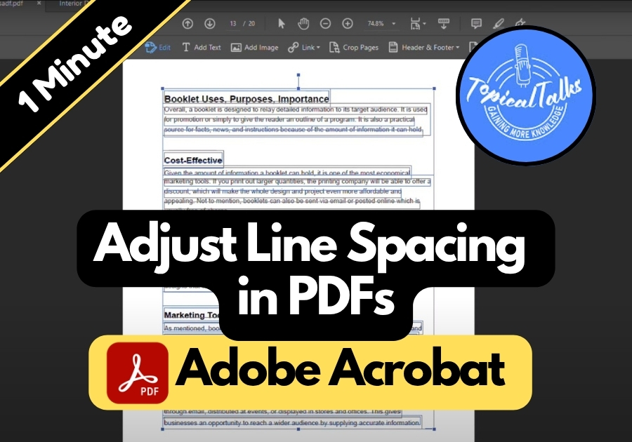 How to Adjust Line Spacing in PDFs with Adobe Acrobat
