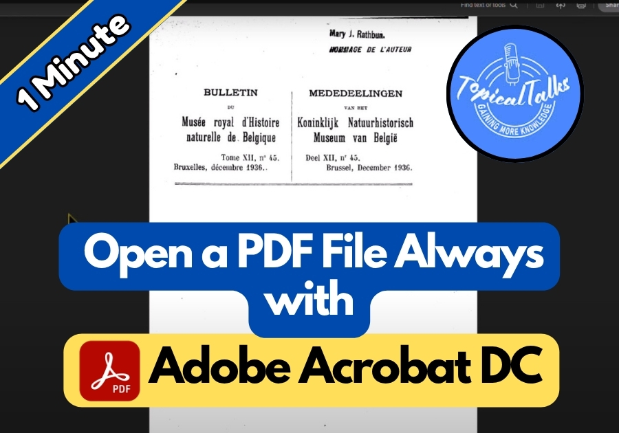 How to Open a PDF File Always with Adobe Acrobat Reader DC