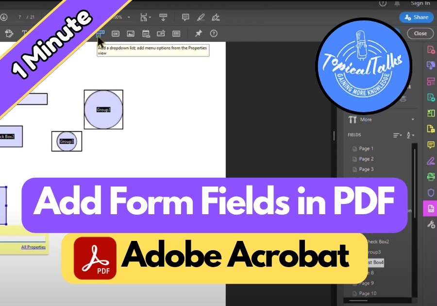 How to Add Form Fields in Adobe Acrobat