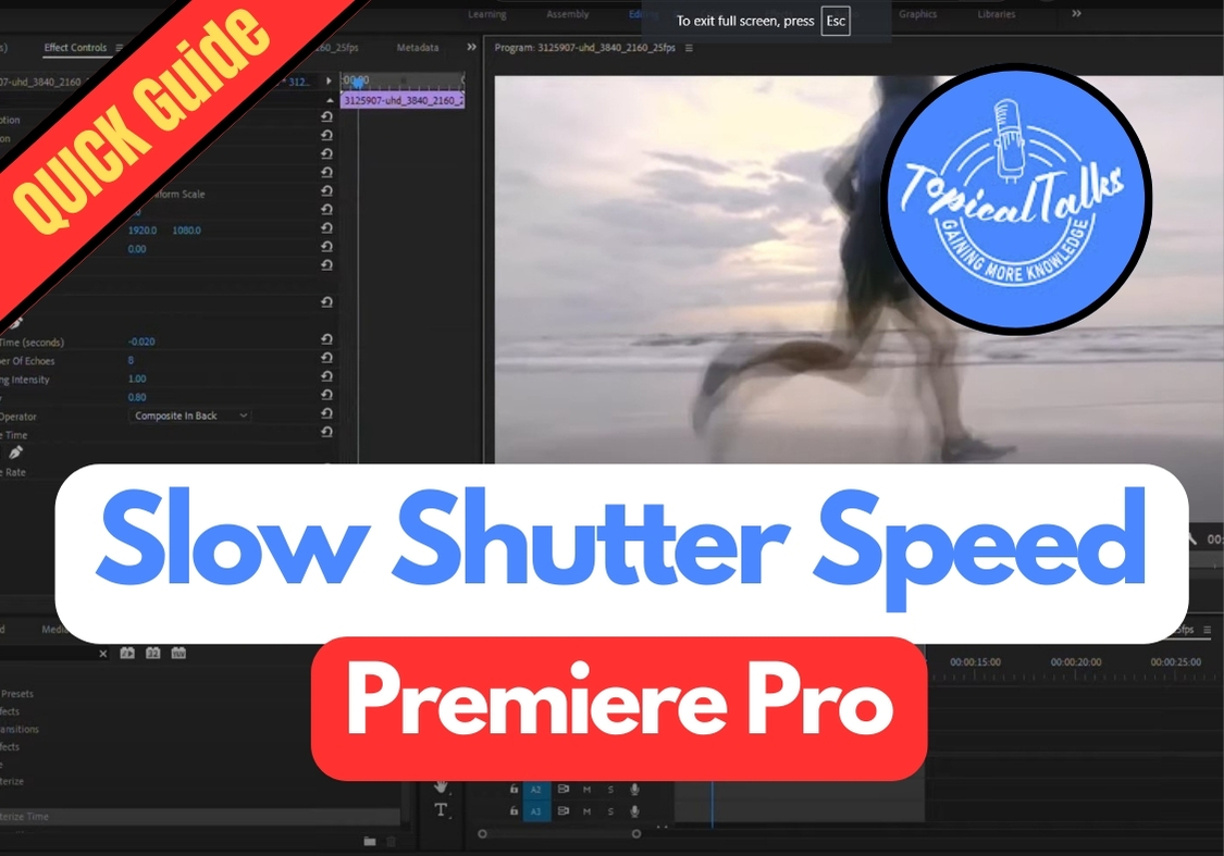 How to Slow Shutter Speed in Premiere Pro