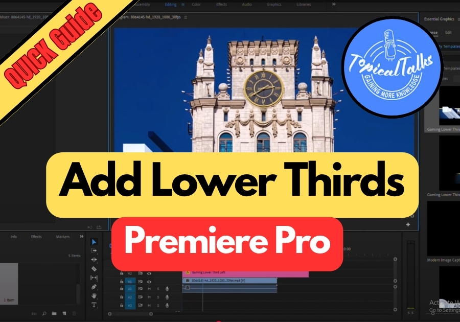 How to Add Lower Thirds in Premiere Pro