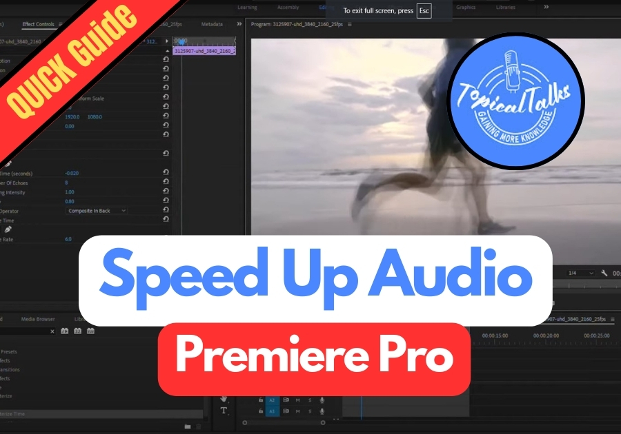 How to Speed Up Audio on Premiere Pro