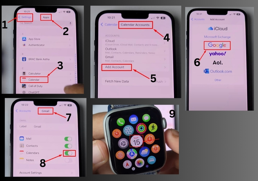 See Google Calendar on Apple Watch