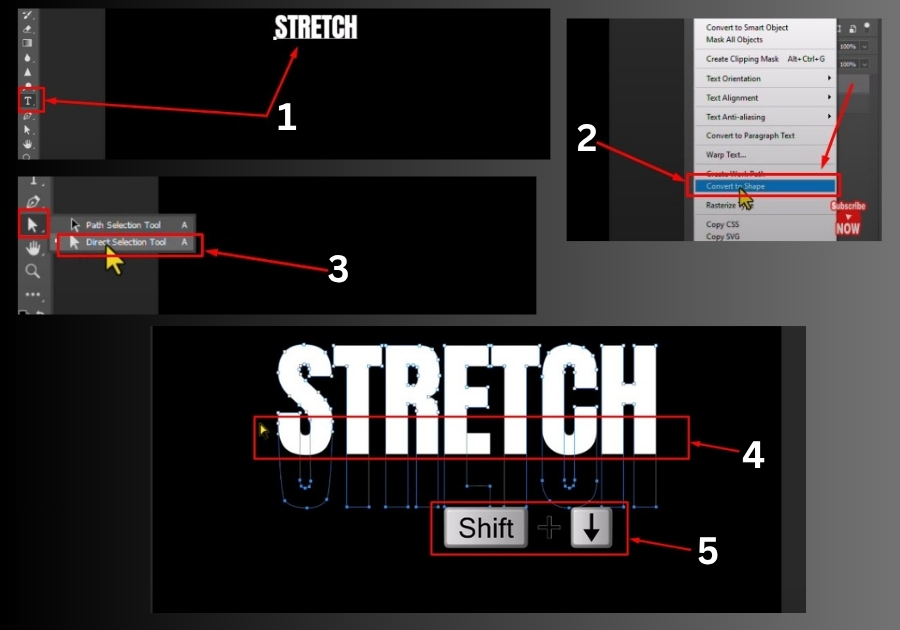 Step-by-Step Guide to Create a Stretch Text Effect