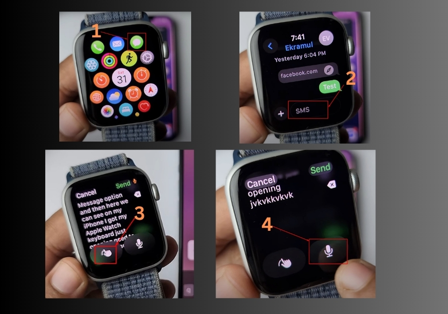 Send Text Message from Apple Watch