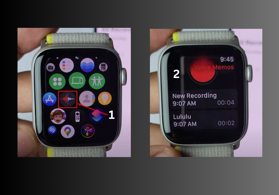 Open the Voice Memos App on Apple Watch