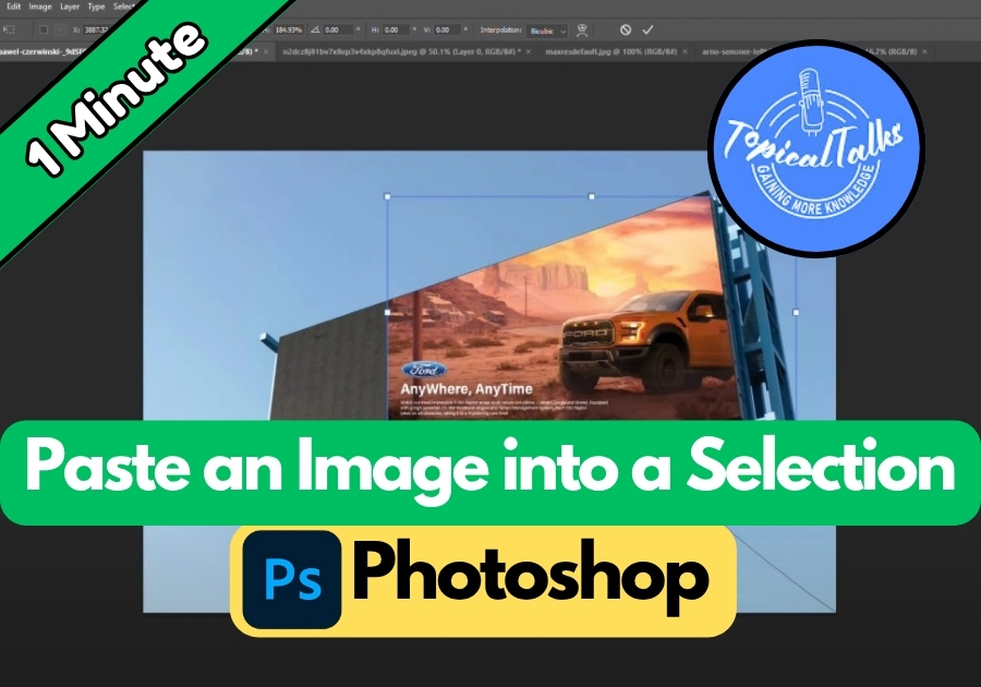 How to Paste an Image into a Selection in Photoshop