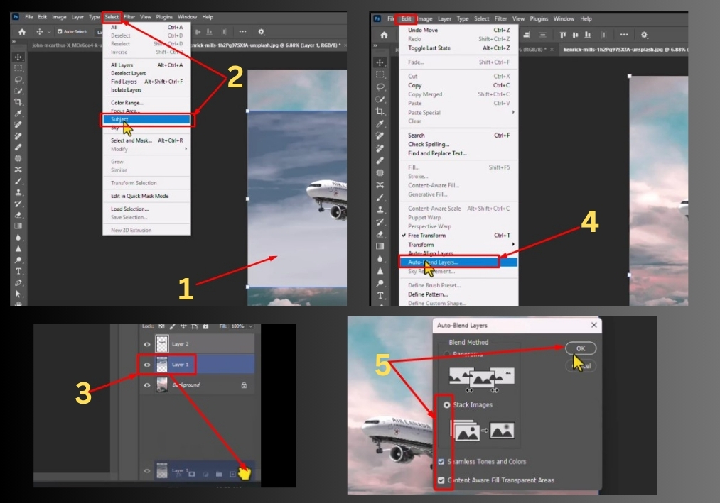 Blend Two Images in Photoshop