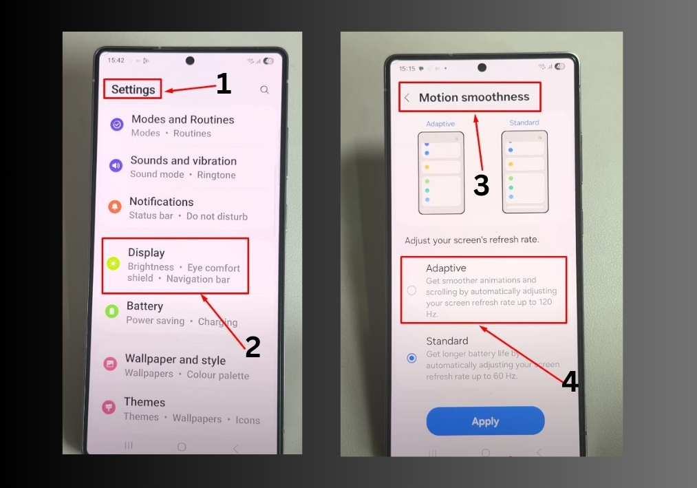 Enable 120Hz Refresh Rate on Your Samsung S25 Series