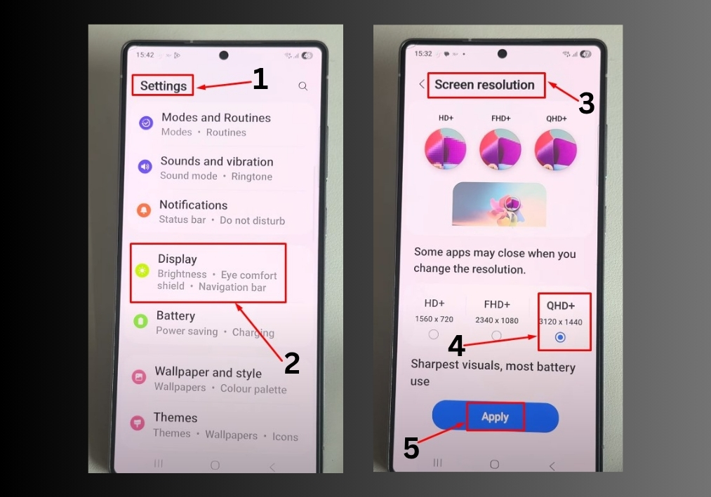 Change Your Screen Resolution on Samsung S25 Series