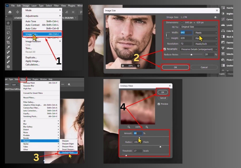 Guide to Make Low Quality Pictures High Quality in Photoshop